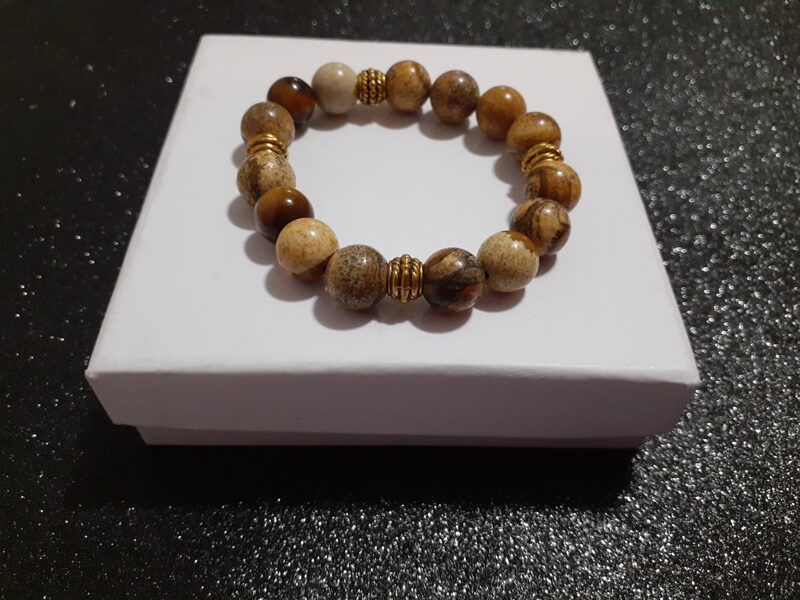 Picture Jasper Gemstone Mix Bracelet 