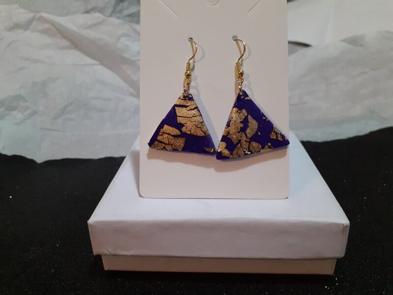 Purple & Gold Earrings