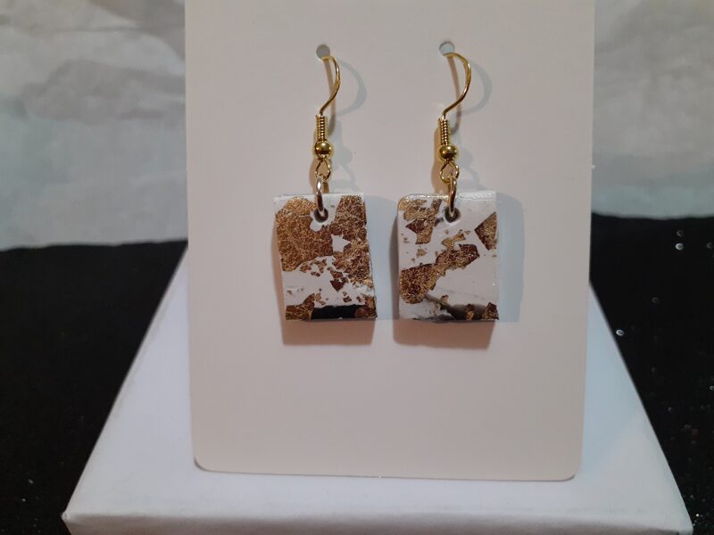 White/ Gold Earrings