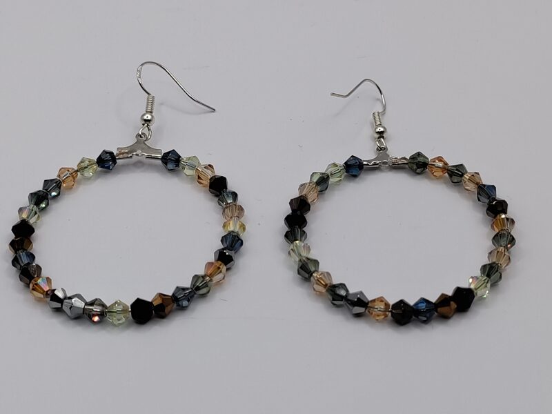 Beaded hoop earrings