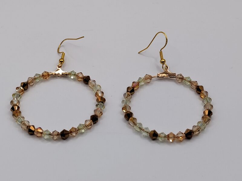 Beaded hoop earrings