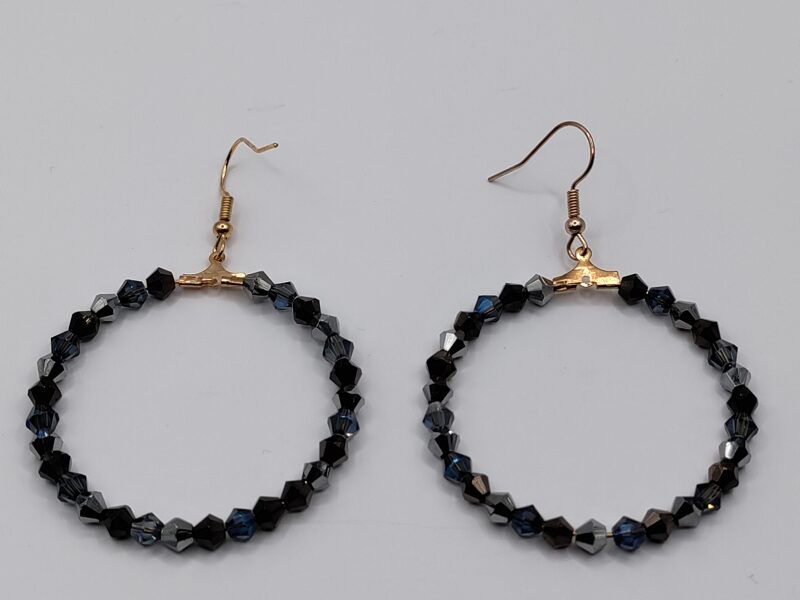 Beaded hoop earrings